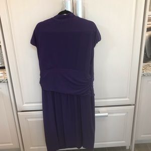 Suzi  Chin For Maggy boutique neck purple dress.